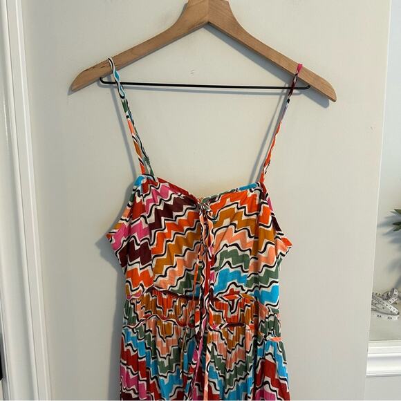 Rhode Rainbow Zig Zag Cotton Maxi Dress Small - Picture 13 of 13
